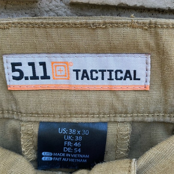 5.11 Tactical Pants Mens Size 38X 30 Brown Khaki Cargo‎ Ripstop Pants Workwear - Picture 5 of 6